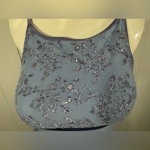 NEW I.N. San Francisco Evening Gown Sequins Prom Formal Juniors Sz M Blue Dress - Picture 3 of 15